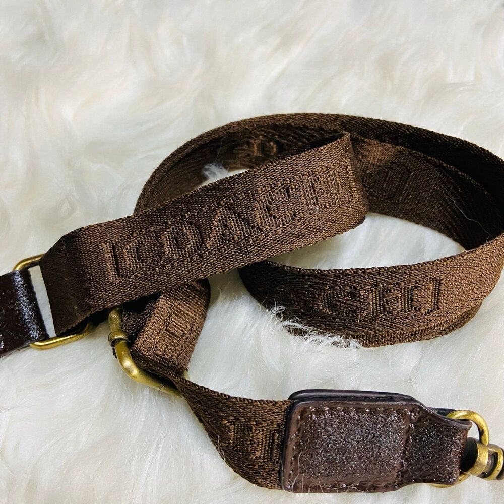 Brown Coach Webbing Strap